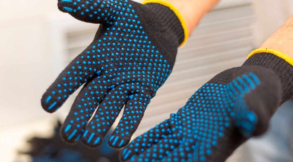 Рабочие хлопчатобумажные перчатки